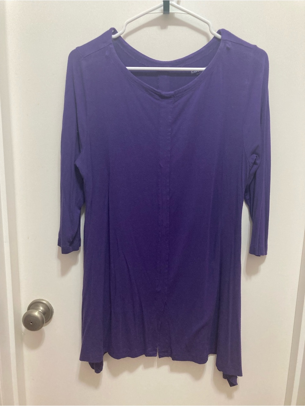 SoftSurroundings Purple Tunic Top, Petite Medium